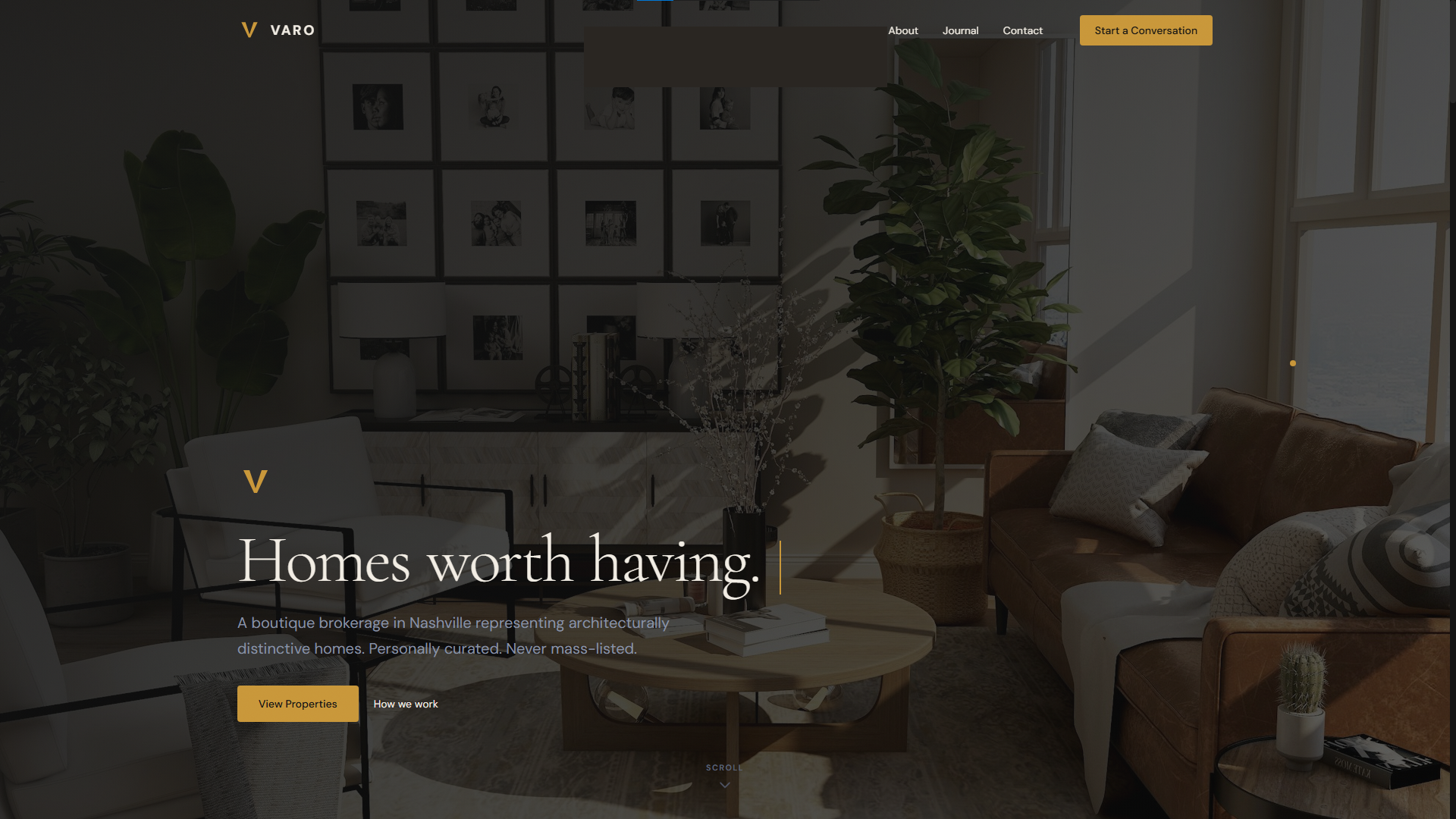 Varo Realty homepage screenshot